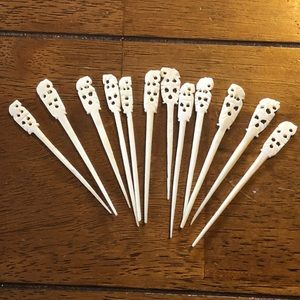 hand carved toothpicks